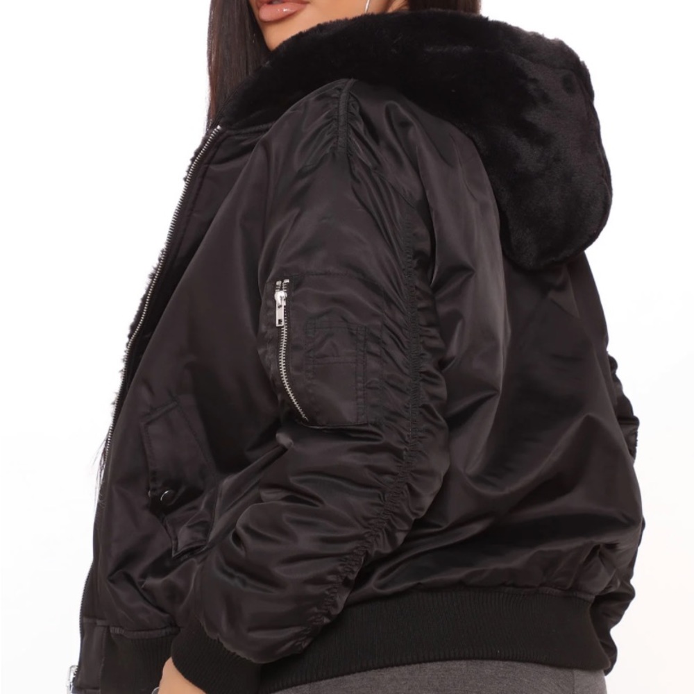 Bombshell babe reversible bomber jacket